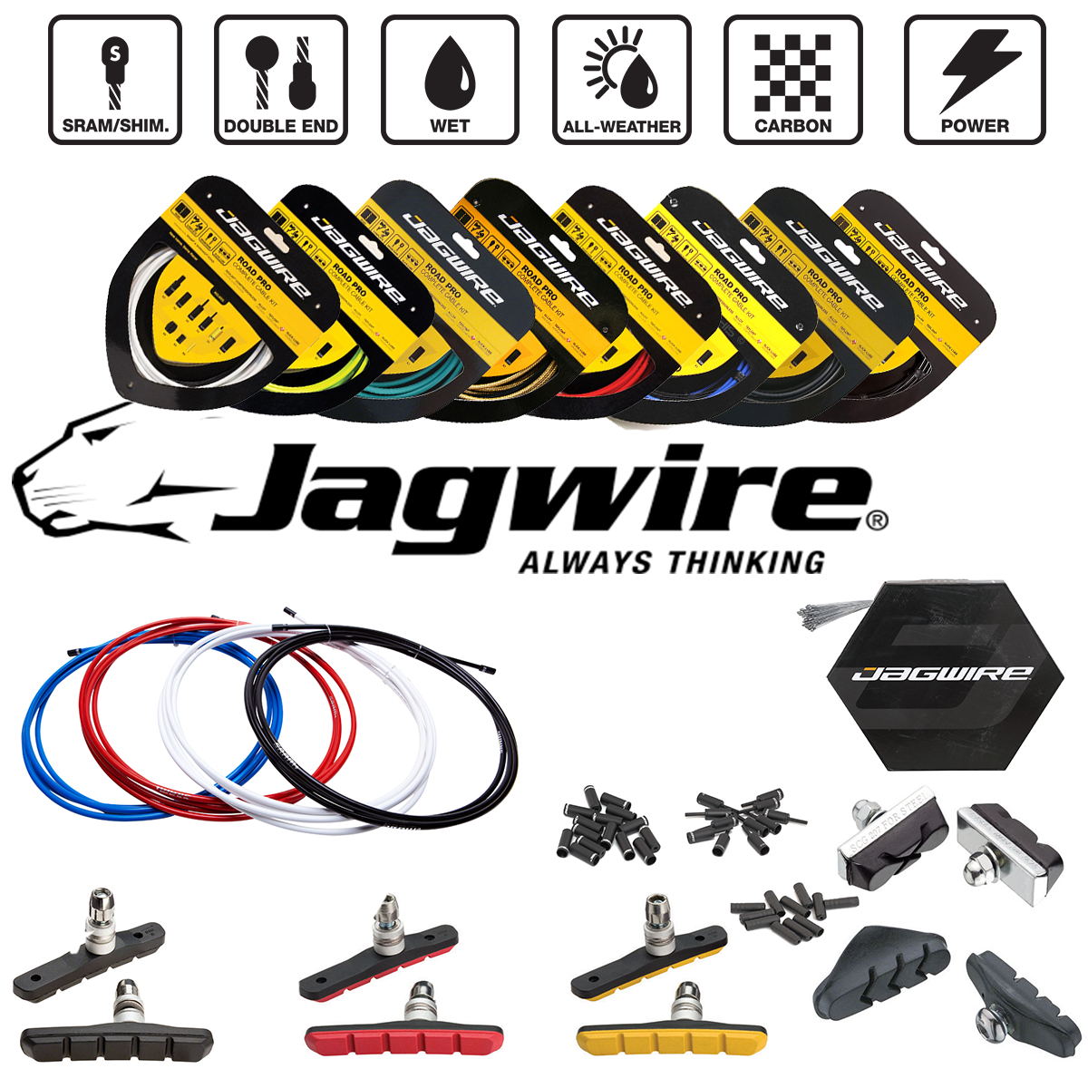 За плавно превключване и спиране, изборът на комплект от Jagwire винаги е добра идея.
