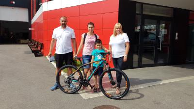 Първият от петте велосипеда CROSS GRX 7 HDB вече е при новият си собственик Десислава Тодорова.